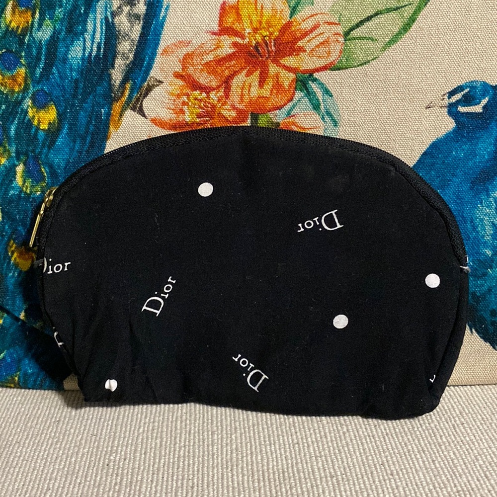 Dior Black Ploka Dot Logo Zip Top - Picture 1 of 4